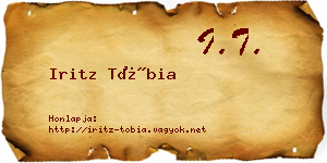 Iritz Tóbia névjegykártya